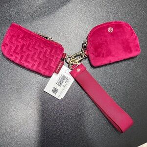 Lululemon Athletica Pink Key & Card Holder Set